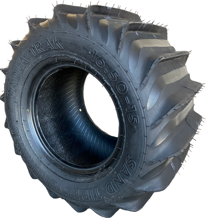 (PAIR) OF SAND TIRES UNLIMITED 16.50-15 PADLA TRAK CUT# 2