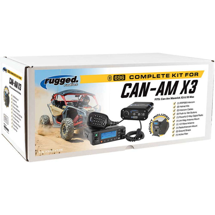 Can-Am X3 Complete UTV Communication Kit with Dash Mount X3-KIT-V1-BTU