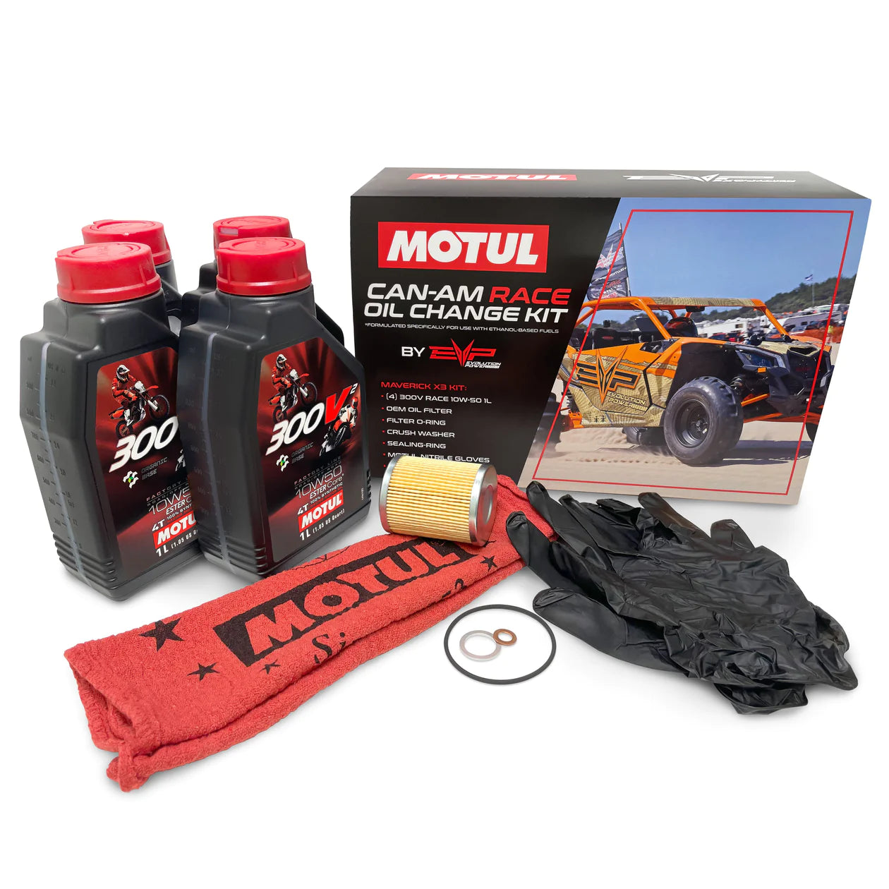 EVP MOTUL® OIL CHANGE KITS FOR CAN AM MAVERICK X3 MOTUL 300V 10W