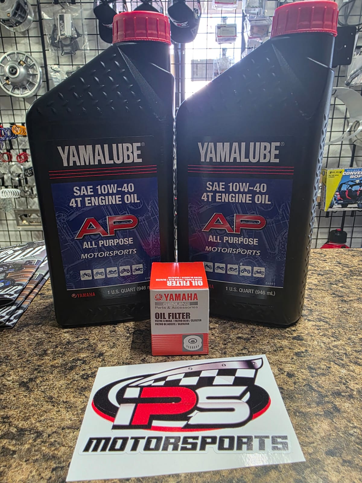 Yamaha YFZ450 Sport ATV Oil Change Kit Yamalube 10W-40 AP LUB