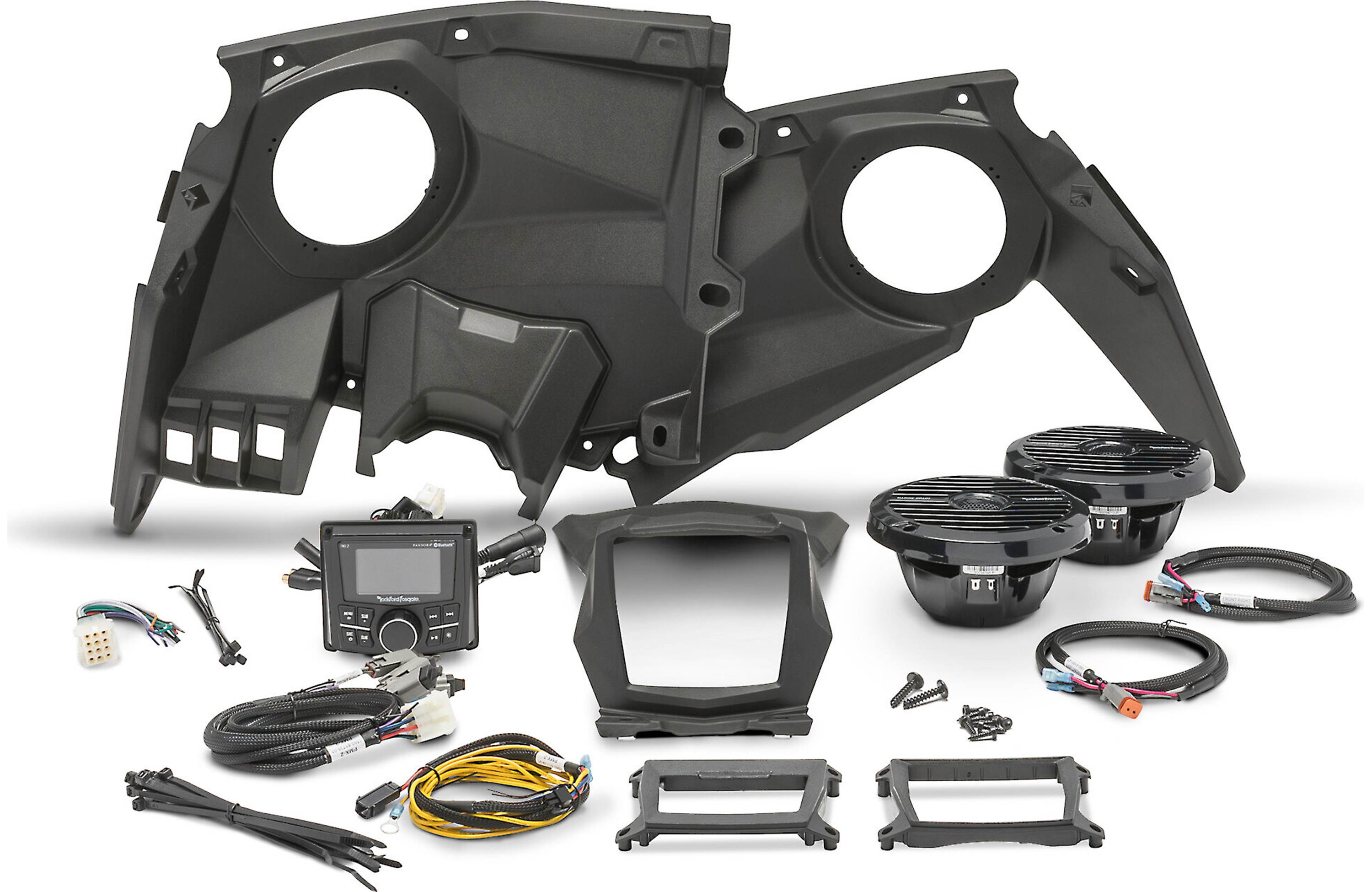 400 watt stereo, front speaker, subwoofer, & rear speaker kit for 2017+ Maverick X3 models (X317-STAGE4)