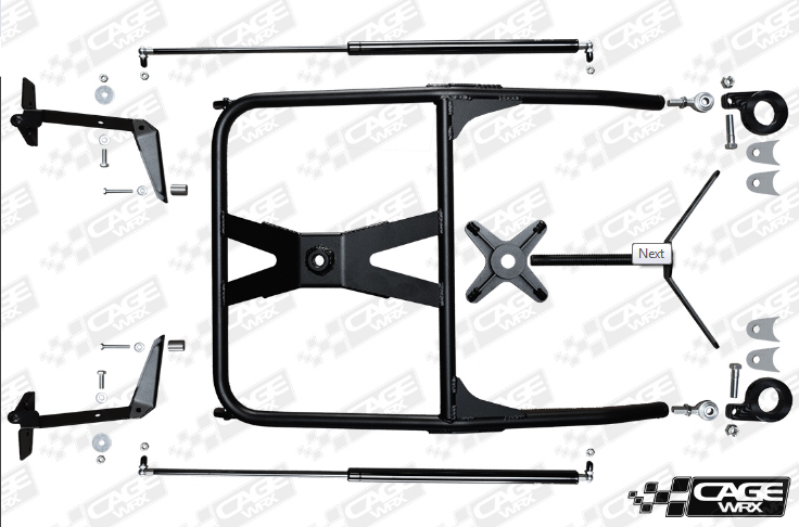 RZR XP 1000/TURBO S SPARE TIRE CARRIER - HIGH