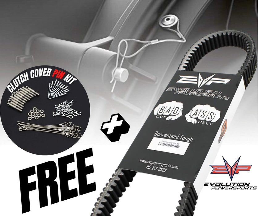 EVO CAN-AM  X3 BAD ASS “World’s Best” Belt (WB) CAN AM X3 17-23 Get FREE  Can-Am Maverick X3 Clutch Cover Pin Set Easy Quick Release Belt Cover Kit FREE GROUND SHIPPING